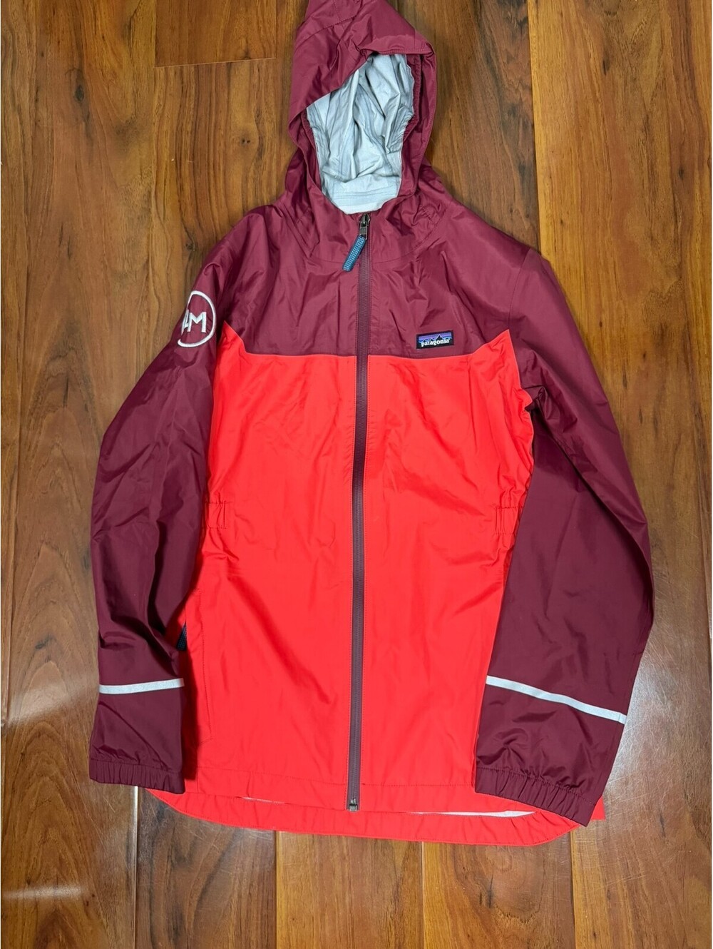 Kids Patagonia Torrentshell  Rain Jacket Full Zip Red Sz XL 14 STY64280 H2No